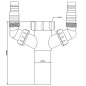 McAlpine Podłączenie do pralki i zmywarki 6/4″x40mm HC14