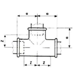 FITTING Trójnik STRONG Ocynk B1 GW 3/8" FIT 130-3/8