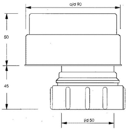 McAlpine Zawór napowietrzający kanalizacyjny z wyjściem 50mm HC48