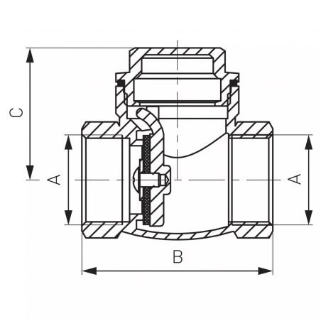 Ferro Zawór zwrotny klapowy 3/4" ZZK2