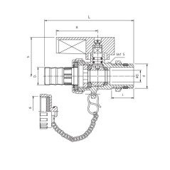 PERFEXIM KUREK KULOWY SPUSTOWY 3/4" 1809 20-205-0200-000