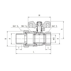 PERFEXIM KUREK KULOWY PERFEKT SYSTEM PRZELOTOWY ZE ŚRUBUNKIEM GWINT WZ PHA-007 1/2" 00-007-0150-002