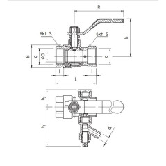 PERFEXIM KUREK KULOWY PERFEKT SYSTEM PRZELOTOWY Z ZAWOREM SPUSTOWYM GWINT WW PHA-008 3/4" 00-008-0200-002