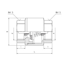 PERFEXIM Zawór zwrotny z mosiężnym grzybkiem 1/2" PHA-020 04-020-0150-000