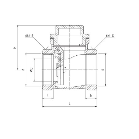 PERFEXIM ZAWÓR ZWROTNY KLAPOWY PHA-021 1 1/4" 04-021-0320-000