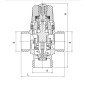 PERFEXIM TRÓJDROŻNY TERMOSTATYCZNY ZAWÓR MIESZAJĄCY PHA-132 GZ 1" 30-601-0250-000